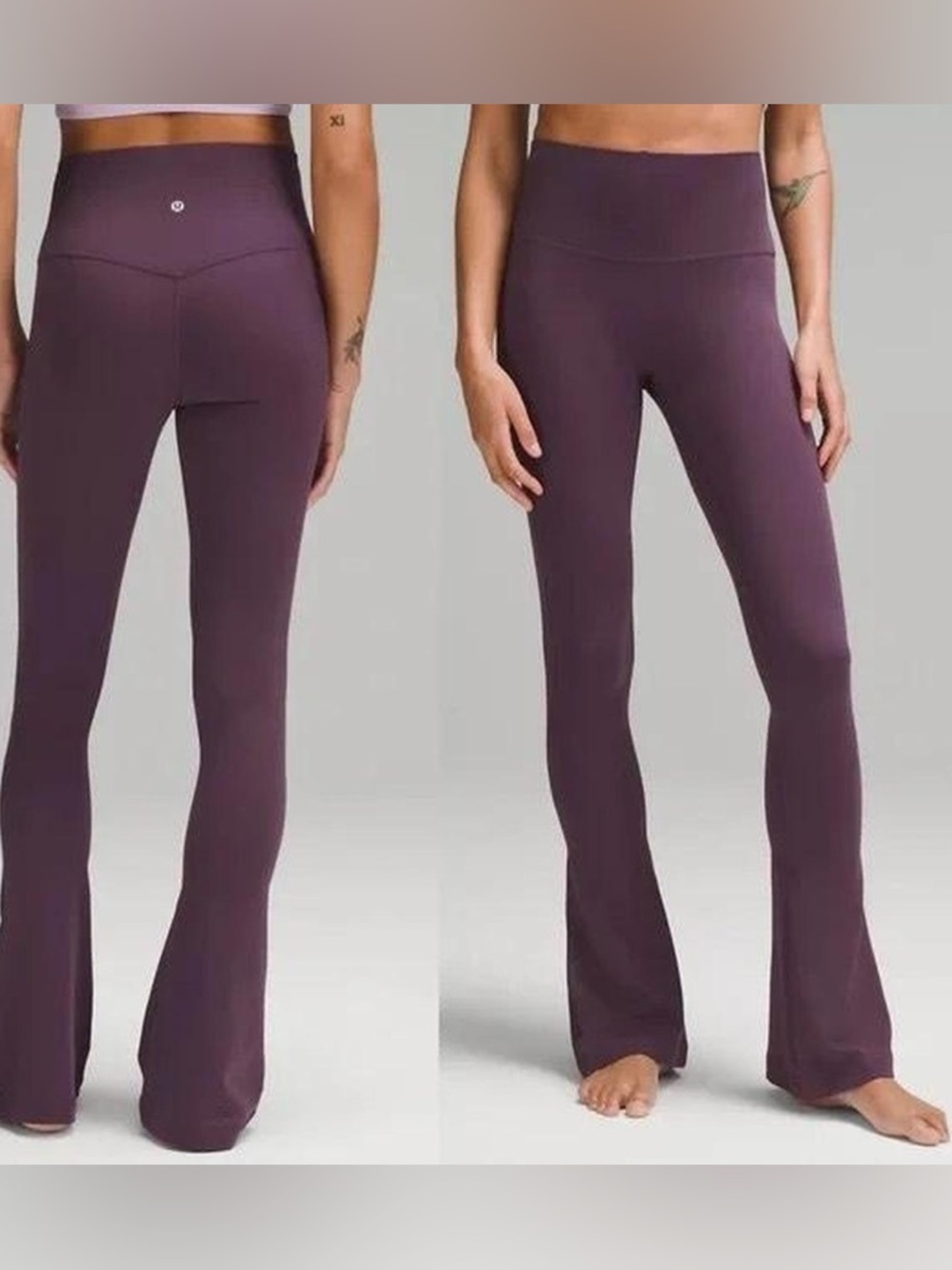 Women’s 6 Lululemon align mini flare Yoga Pants Stretch Flare Leggings - Purple